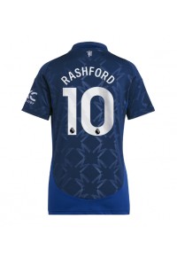 Manchester United Marcus Rashford #10 Voetbaltruitje Uit tenue Dames 2024-25 Korte Mouw